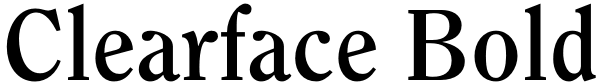 Clearface Bold Font