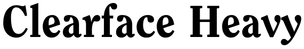 Clearface Heavy Font