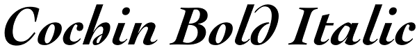 Cochin Bold Italic Font
