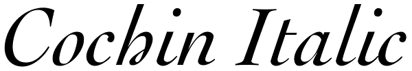 Cochin Italic Font