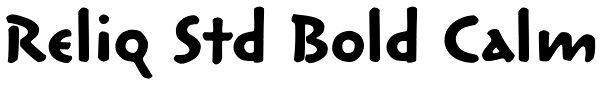 Reliq Std Bold Calm Font