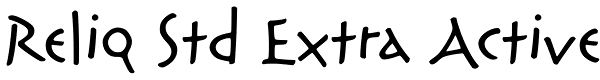 Reliq Std Extra Active Font