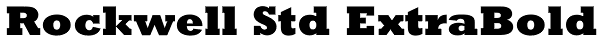 Rockwell Std ExtraBold Font