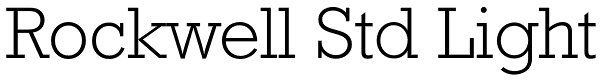 Rockwell Std Light Font