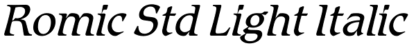 Romic Std Light Italic Font