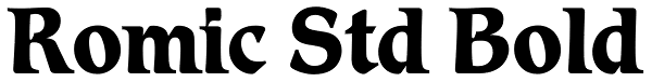 Romic Std Bold Font