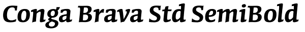 Conga Brava Std SemiBold Font