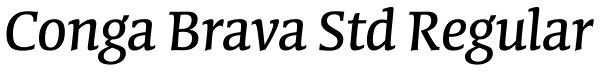 Conga Brava Std Regular Font