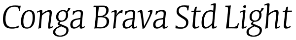 Conga Brava Std Light Font