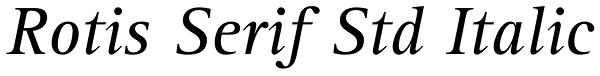 Rotis Serif Std Italic Font