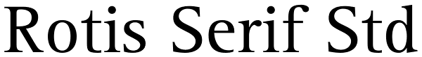 Rotis Serif Std Font