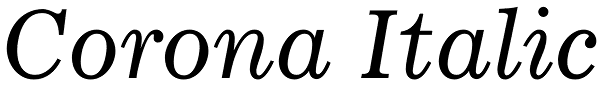 Corona Italic Font