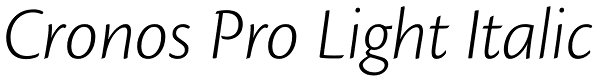 Cronos Pro Light Italic Font