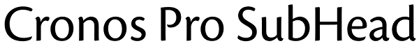 Cronos Pro SubHead Font