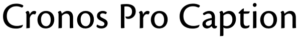 Cronos Pro Caption Font