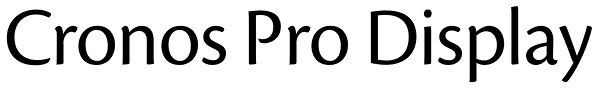 Cronos Pro Display Font