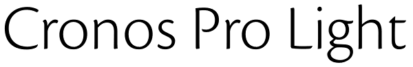 Cronos Pro Light Font