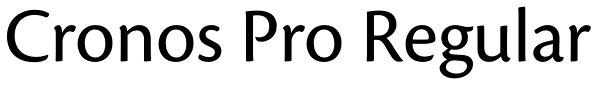 Cronos Pro Regular Font