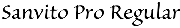 Sanvito Pro Regular Font