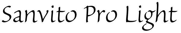 Sanvito Pro Light Font