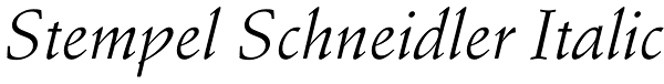 Stempel Schneidler Italic Font