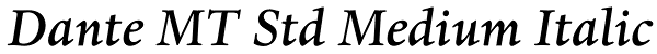 Dante MT Std Medium Italic Font