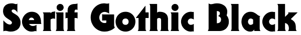 Serif Gothic Black Font