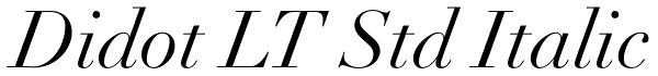 Didot LT Std Italic Font