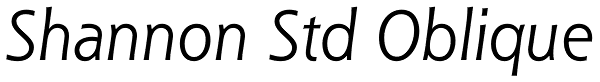 Shannon Std Oblique Font