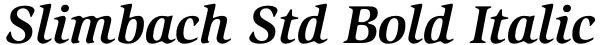 Slimbach Std Bold Italic Font