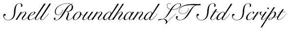 Snell Roundhand LT Std Script Font