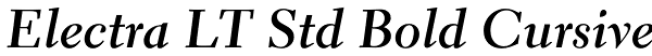 Electra LT Std Bold Cursive Font