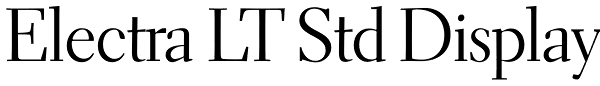 Electra LT Std Display Font