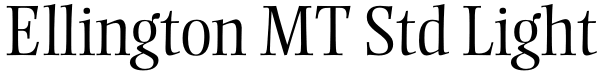 Ellington MT Std Light Font