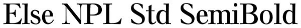 Else NPL Std SemiBold Font