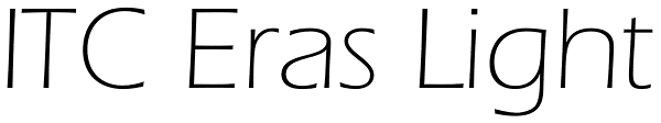 ITC Eras Light Font