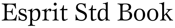 Esprit Std Book Font