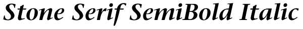 Stone Serif SemiBold Italic Font