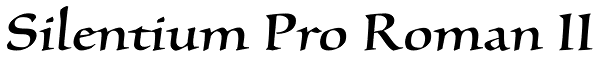 Silentium Pro Roman II Font