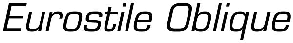 Eurostile Oblique Font