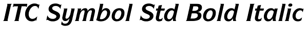 ITC Symbol Std Bold Italic Font