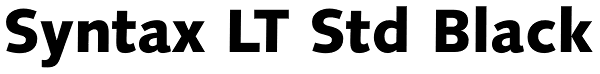 Syntax LT Std Black Font