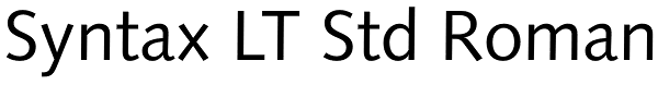 Syntax LT Std Roman Font