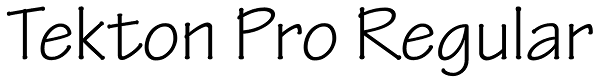 Tekton Pro Regular Font