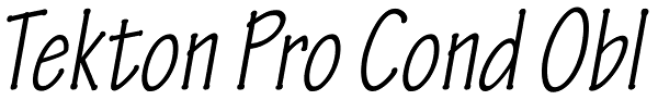 Tekton Pro Cond Obl Font