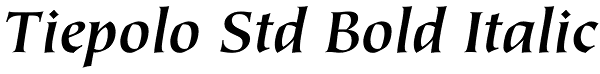 Tiepolo Std Bold Italic Font