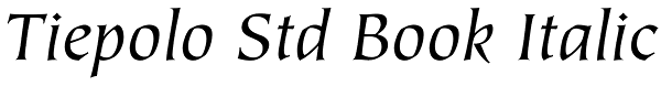 Tiepolo Std Book Italic Font