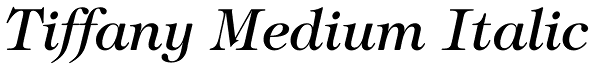 Tiffany Medium Italic Font