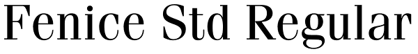 Fenice Std Regular Font