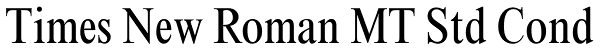 Times New Roman MT Std Cond Font